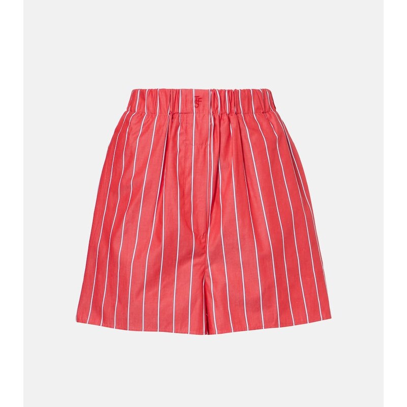 The Frankie Shop Lui striped cotton poplin shorts