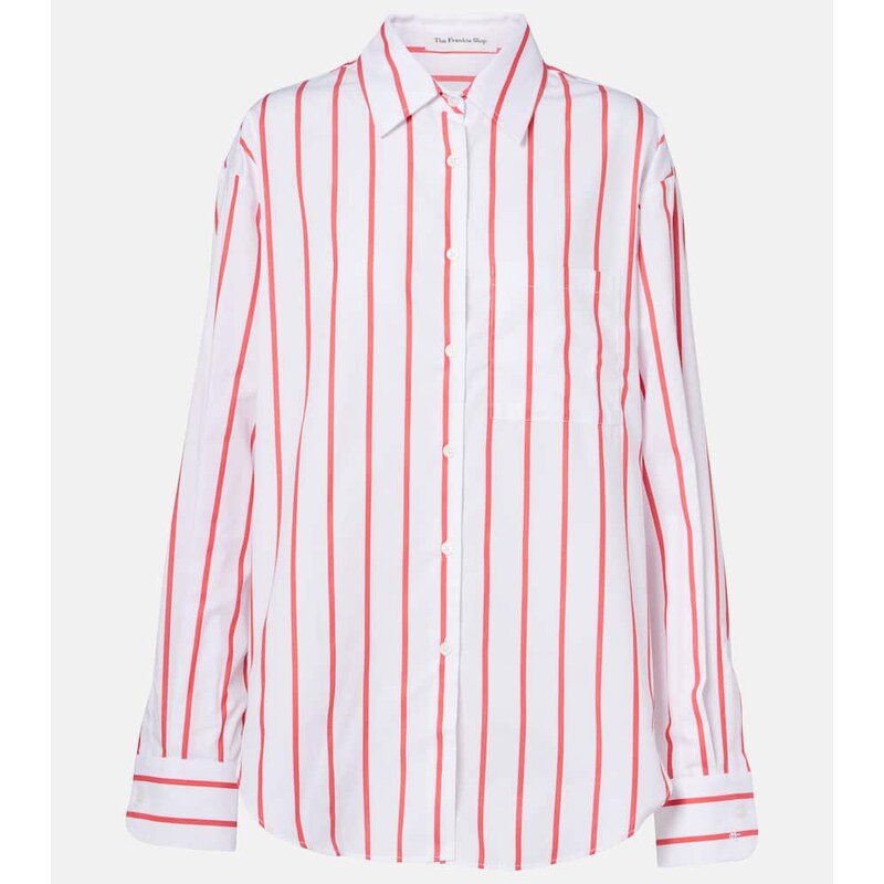 The Frankie Shop Lui striped cotton poplin shirt