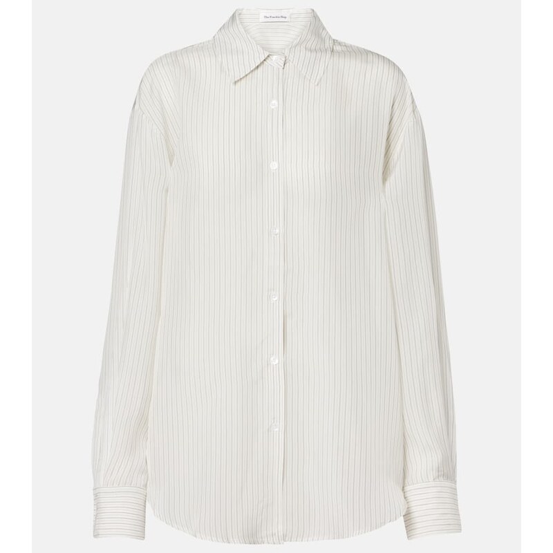 The Frankie Shop Peri sheer striped shirt