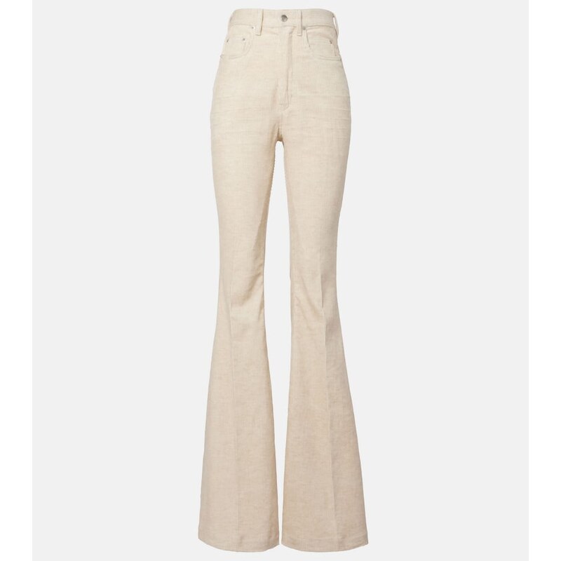 Rick Owens Bolan cotton and linen bootcut jeans