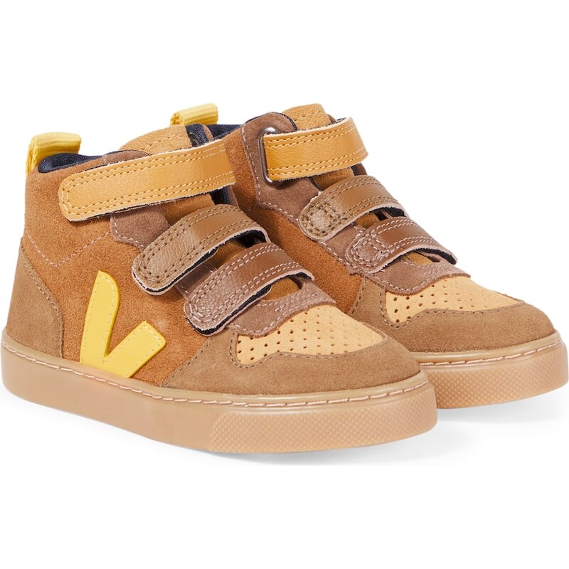 Veja Kids V-10 suede high-top sneakers