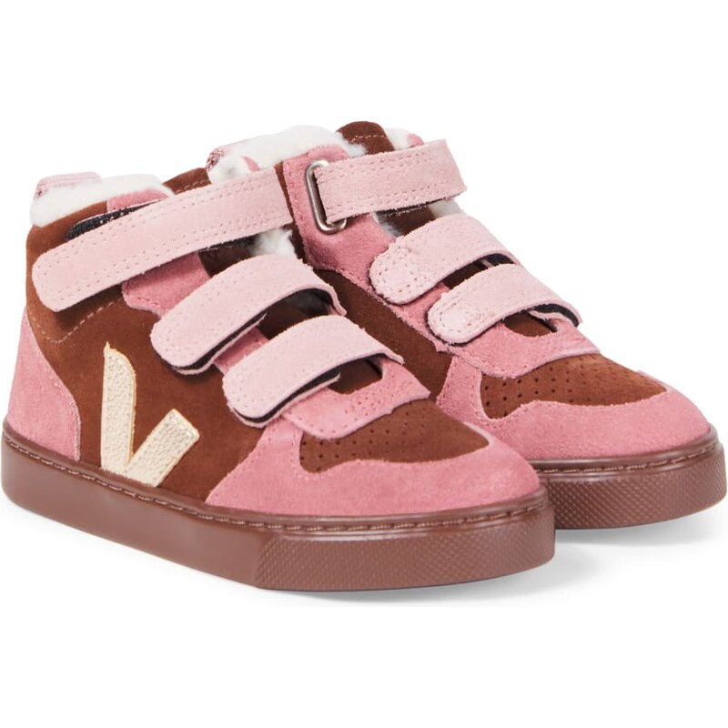 Veja Kids V-10 suede high-top sneakers