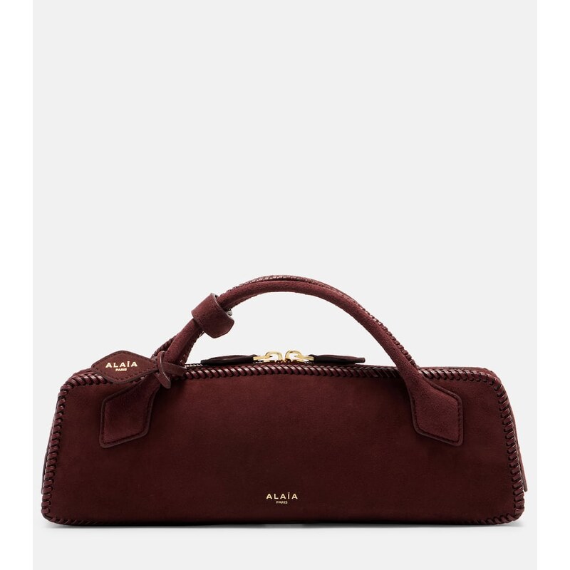 Alaïa Le Teckel Small suede clutch