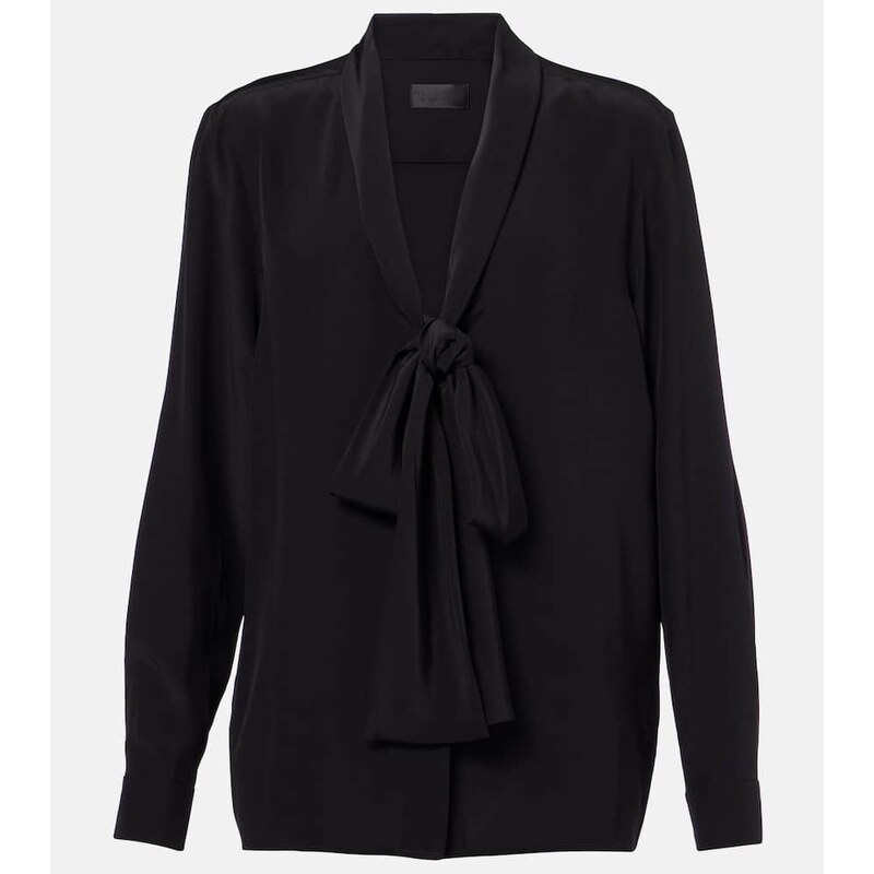 Nili Lotan Angelique bow-detail silk blouse