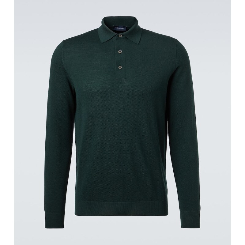 Thom Sweeney Wool polo sweater