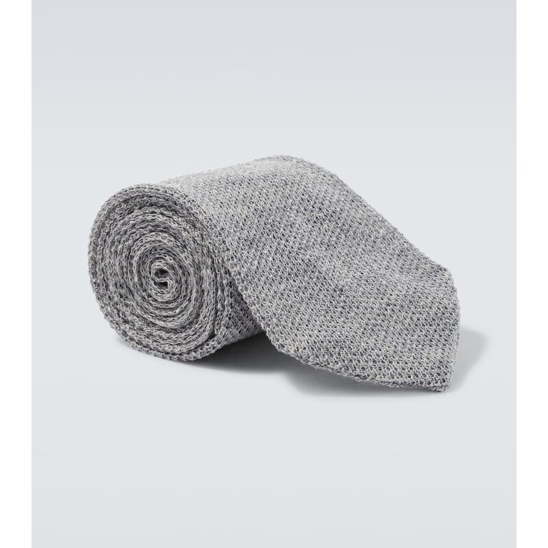 Thom Sweeney Knitted linen tie
