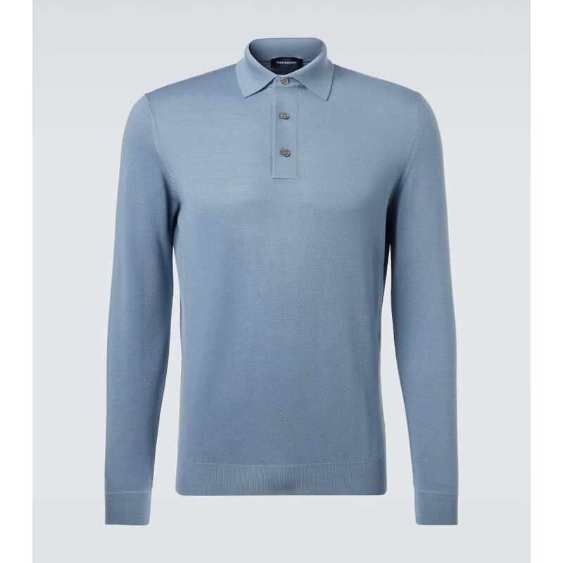 Thom Sweeney Wool polo sweater