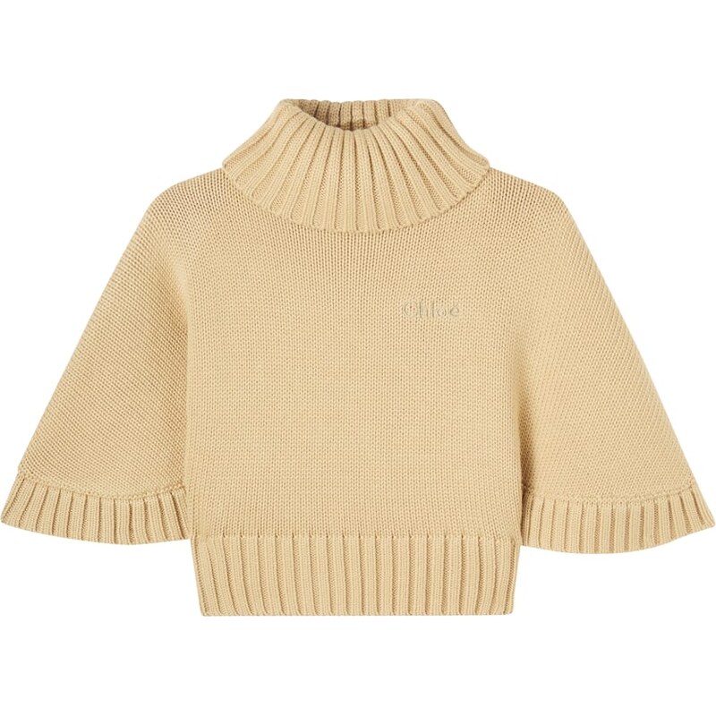 Chloe Kids ChloÃ Kids Turtleneck cotton and wool sweater