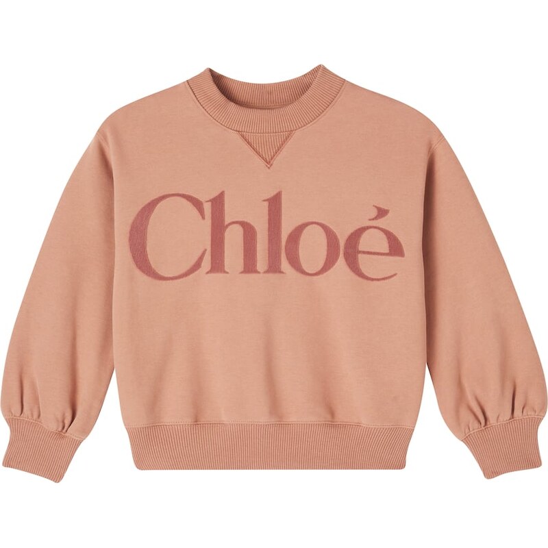 Chloe Kids ChloÃ Kids Logo cotton fleece sweatshirt