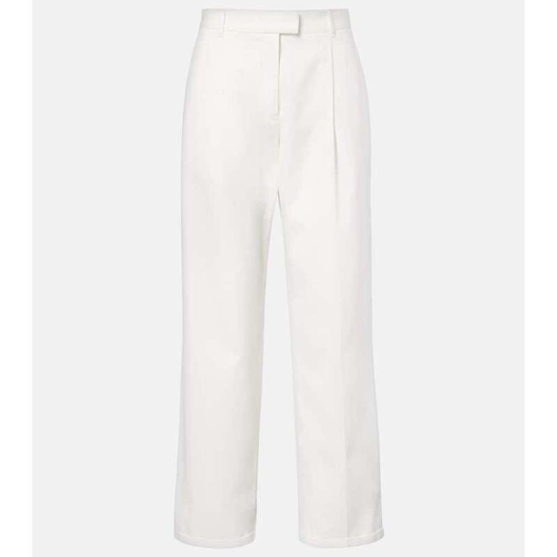 The Row Neriah cotton and cashmere straight pants