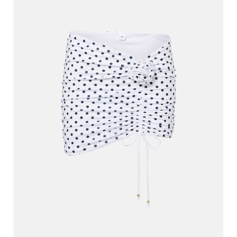 Bananhot Stefani polka-dot ruched miniskirt