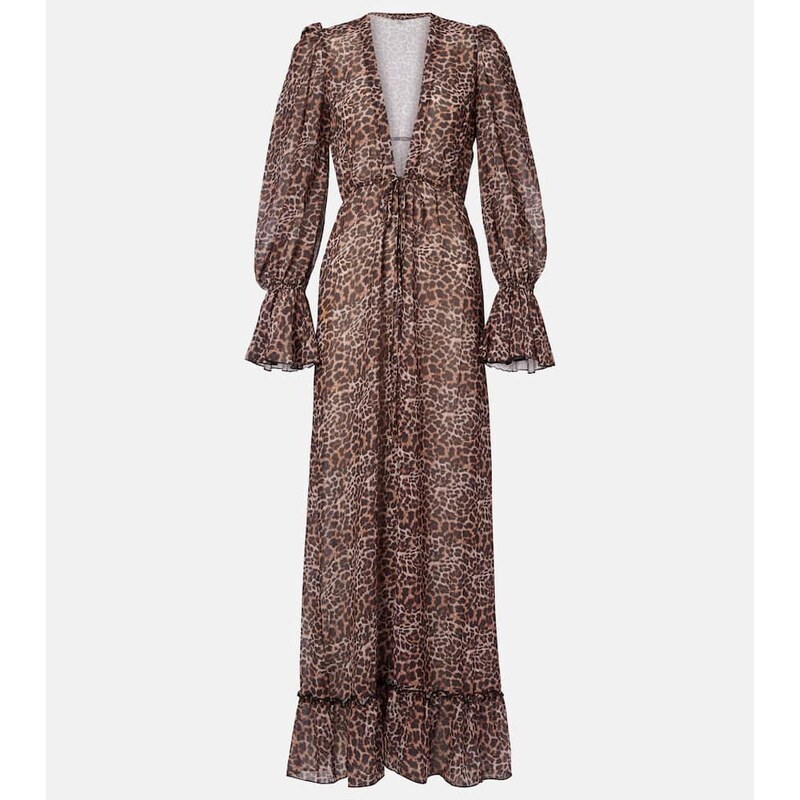 Bananhot Berta leopard-print beach cover-up
