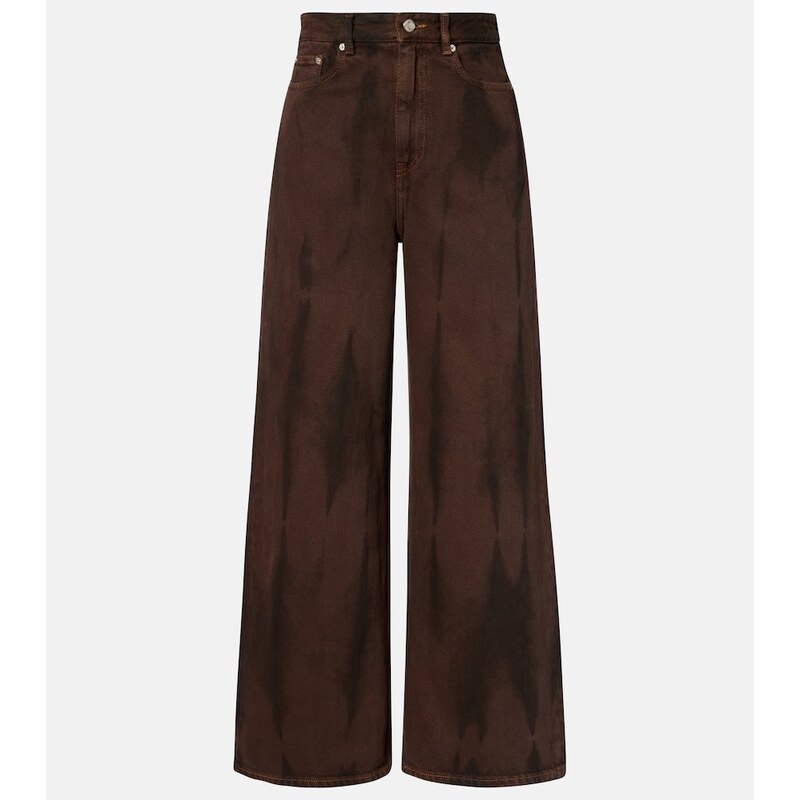 Ganni High-rise wide-leg jeans