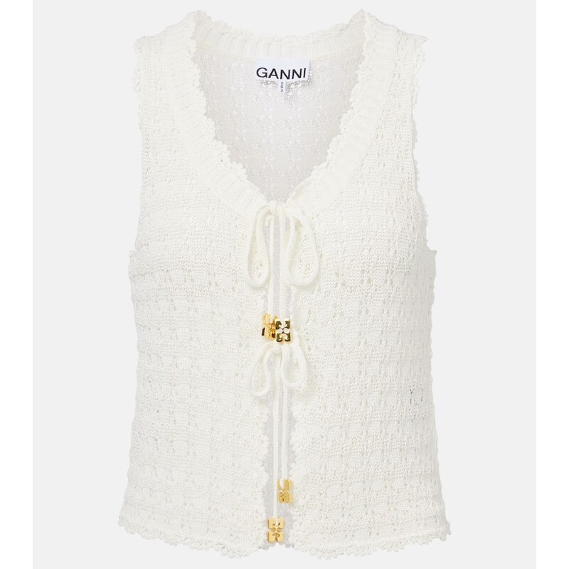 Ganni Crochet top