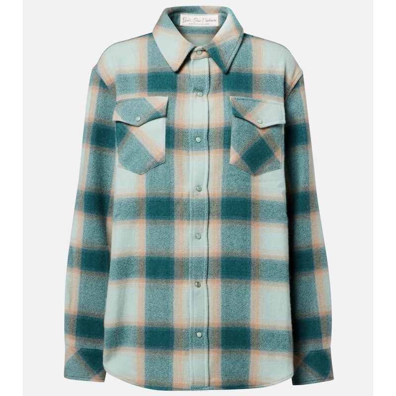 Gods True Cashmere Checked cashmere overshirt
