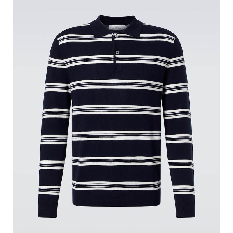 Arch4 Mr Swansea striped cashmere polo sweater