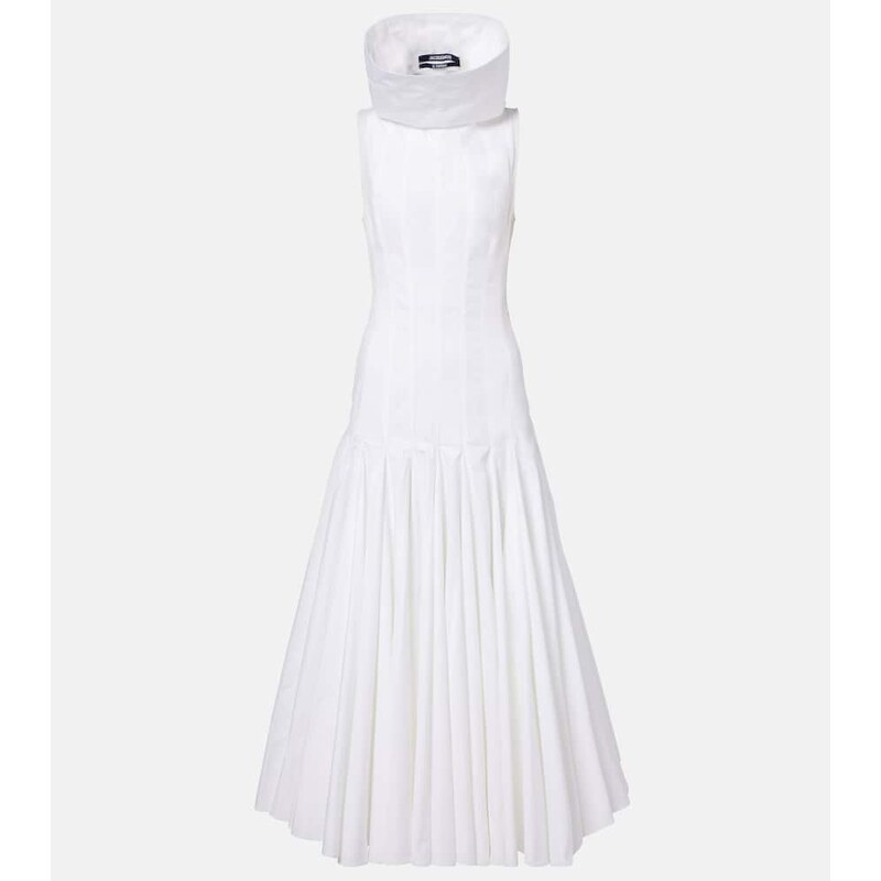 Jacquemus Triana cotton poplin midi dress
