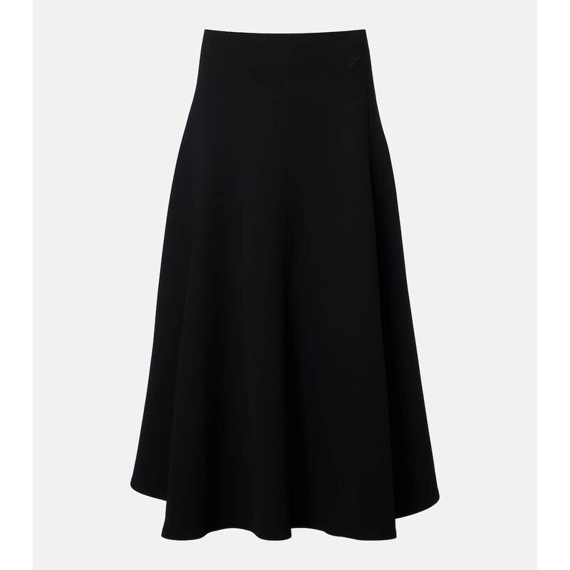Jacquemus Triangle midi sukně v černé barvě