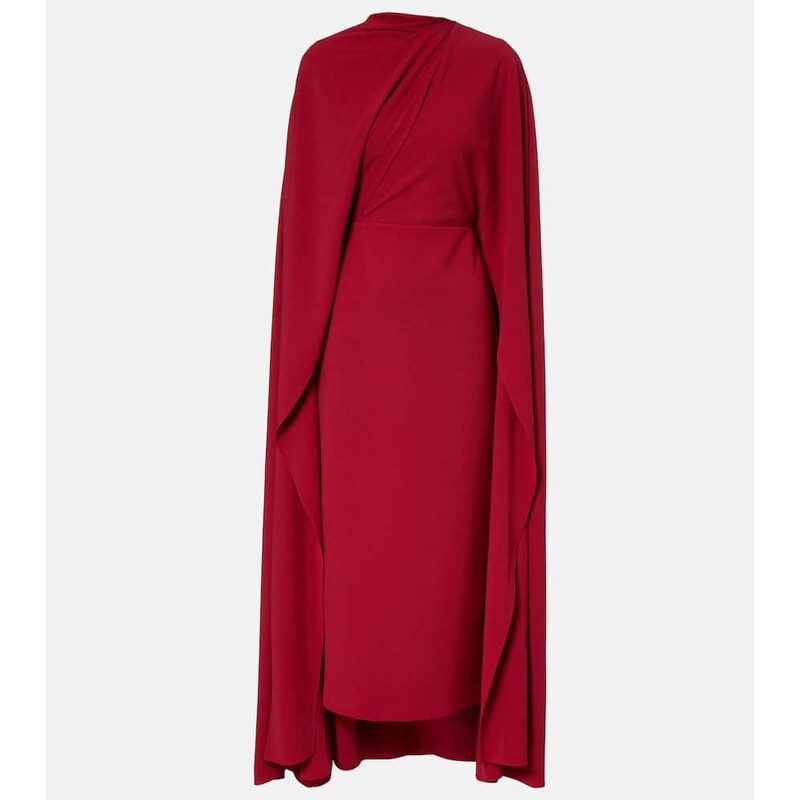 Roksanda Neolitsea caped crÃªpe cocktail dress