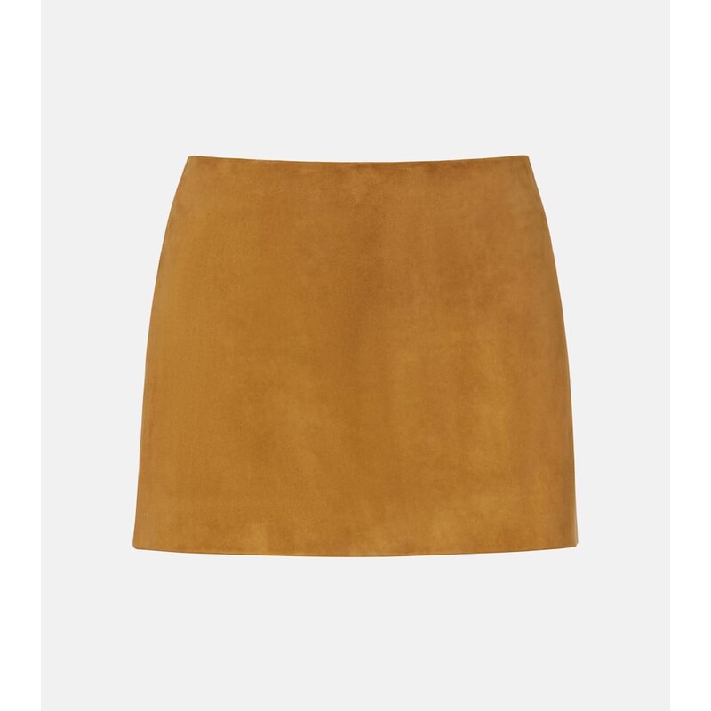 Khaite Jett suede miniskirt
