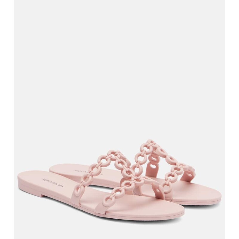 Aquazzura Infinity Chain Jelly slides
