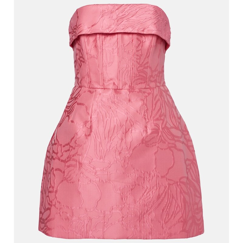 Rebecca Vallance Petra strapless satin minidress