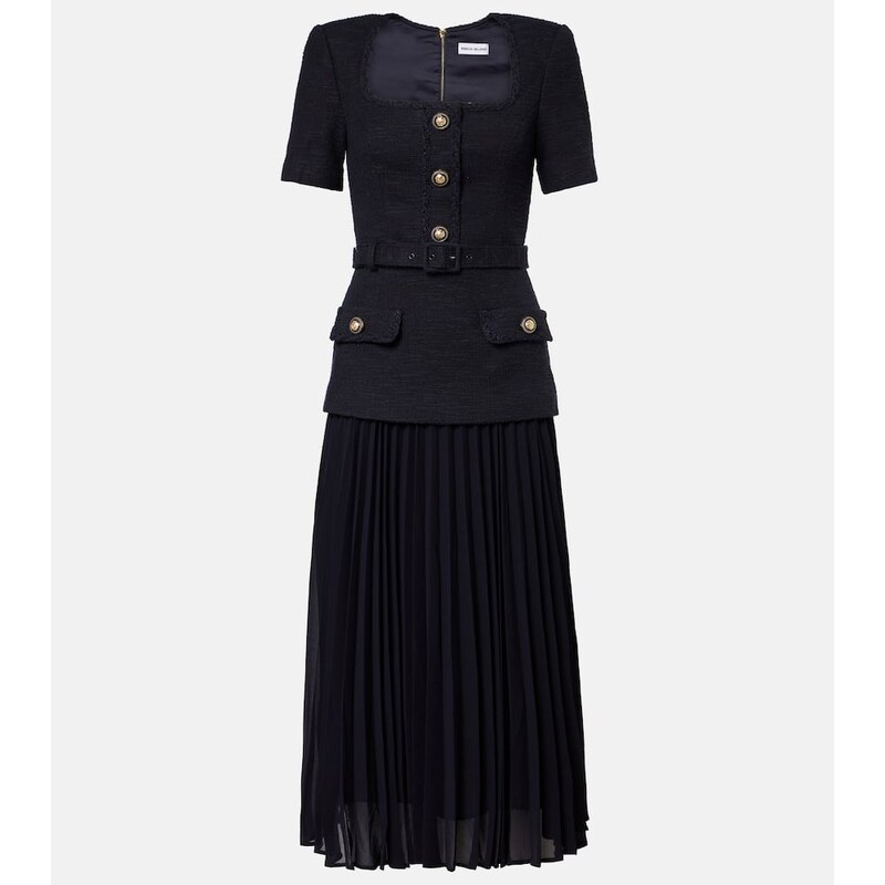Rebecca Vallance Jonie belted pleated midi dress