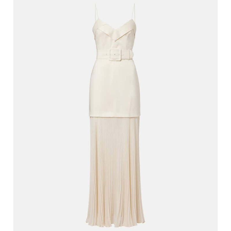Rebecca Vallance Bailey belted pleated maxi dress