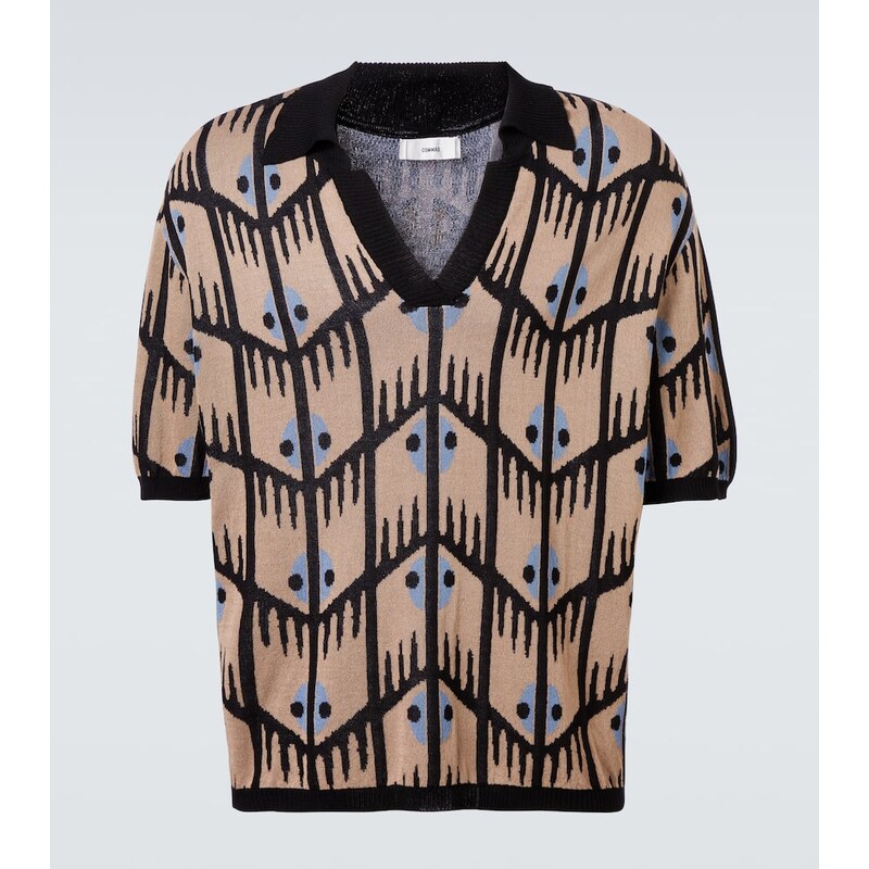 Commas Jacquard polo shirt