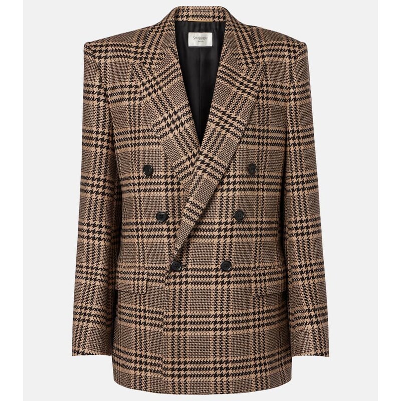 Saint Laurent Double-breasted silk and cashmere blazer