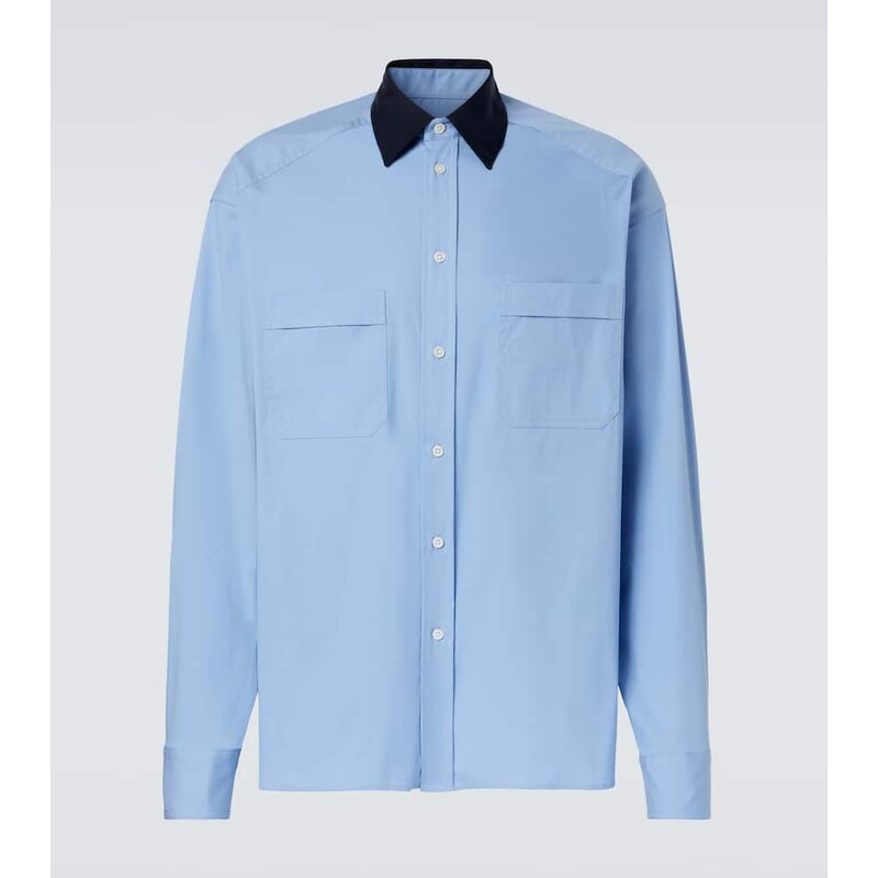Plan C Cotton-blend poplin shirt