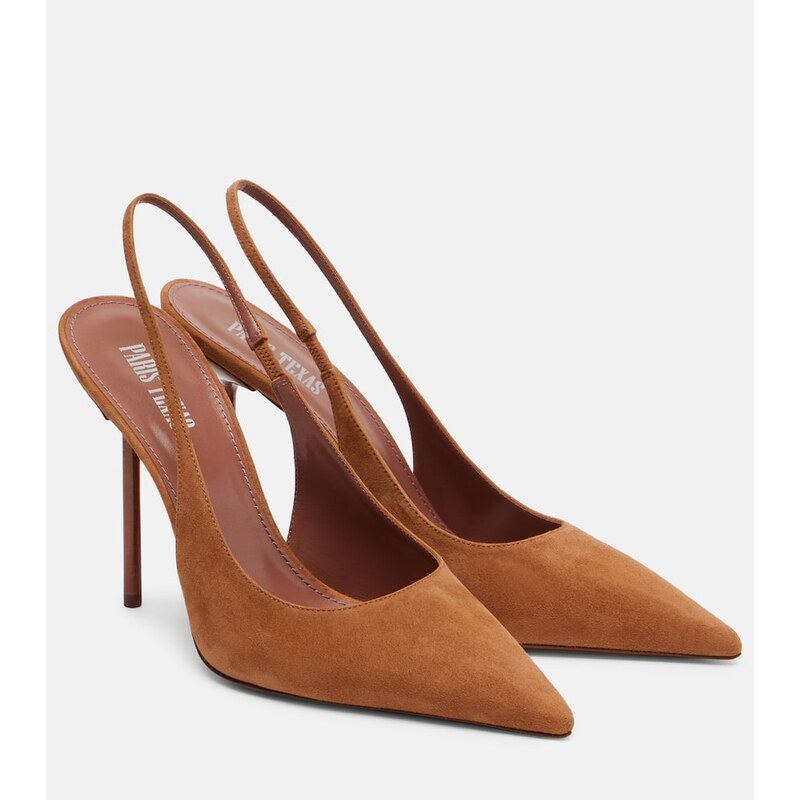 Paris Texas Lidia 105 suede slingback pumps