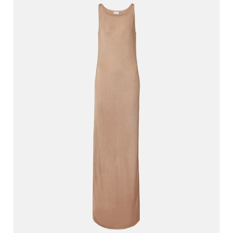 Saint Laurent Ribbed-knit maxi dress