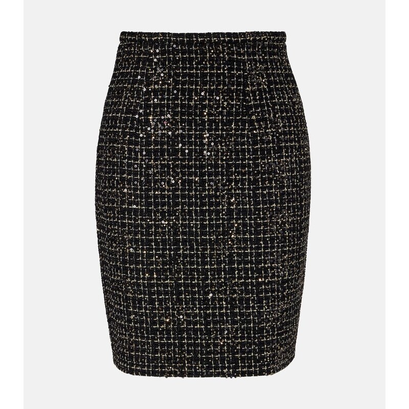 Safiyaa Ayaka sequined tweed pencil skirt