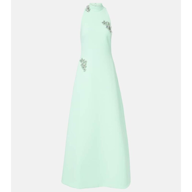 Safiyaa Priscilla embellished crÃªpe gown