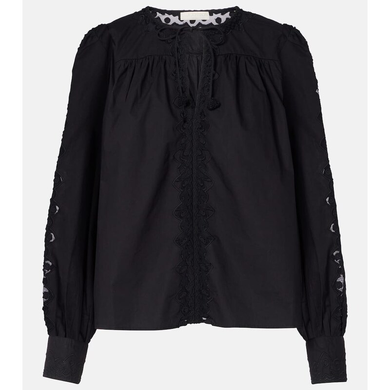 Ulla Johnson Kady lace-trimmed cotton blouse