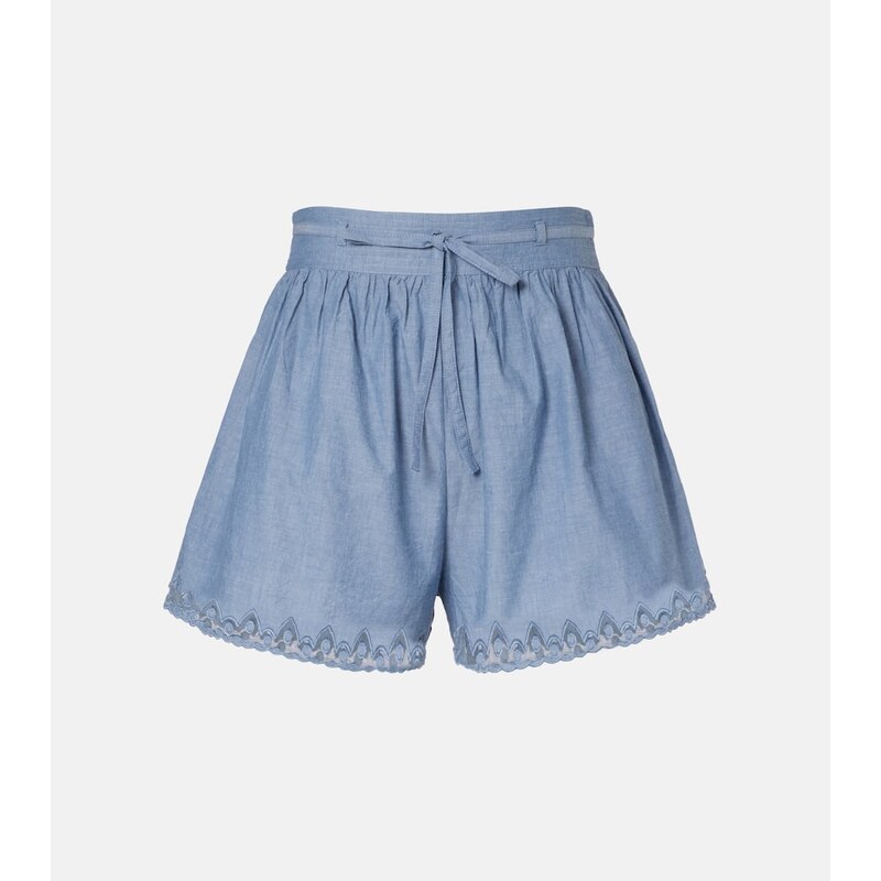 Ulla Johnson Elowen lace-trimmed cotton shorts