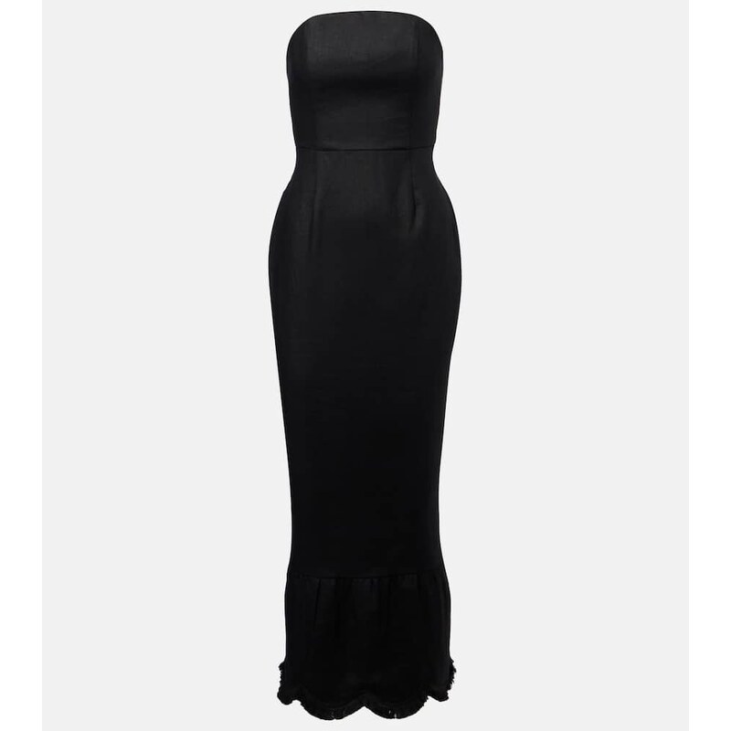 Posse Essie strapless linen gown