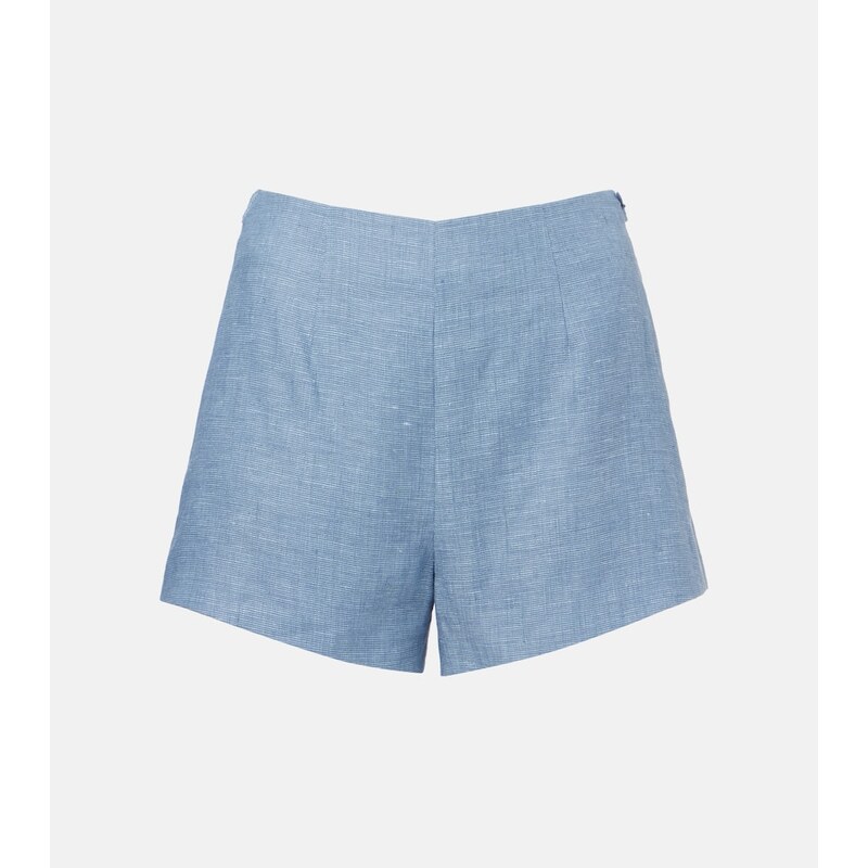 Posse Thea high-rise linen shorts