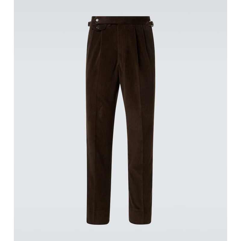Dunhill Cotton and cashmere corduroy straight pants