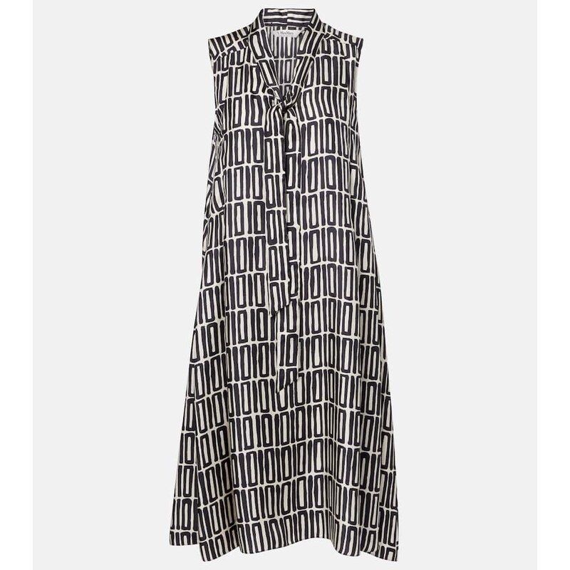 S Max Mara Jackie silk twill midi dress