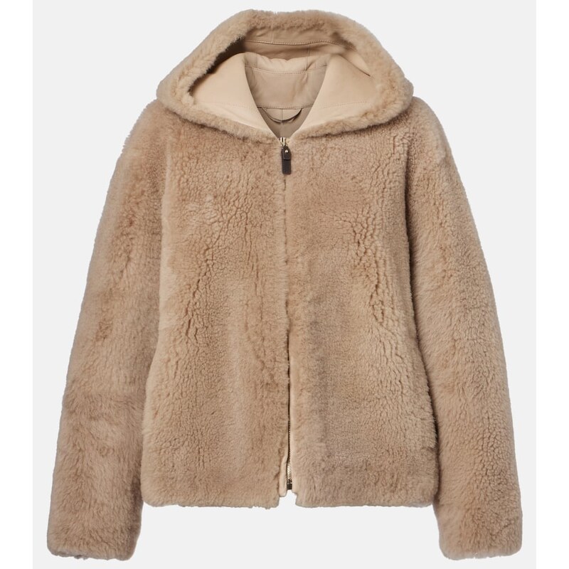 S Max Mara Sole hooded shearling jacket