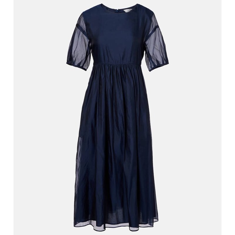 S Max Mara Fatoso silk-blend organza midi dress