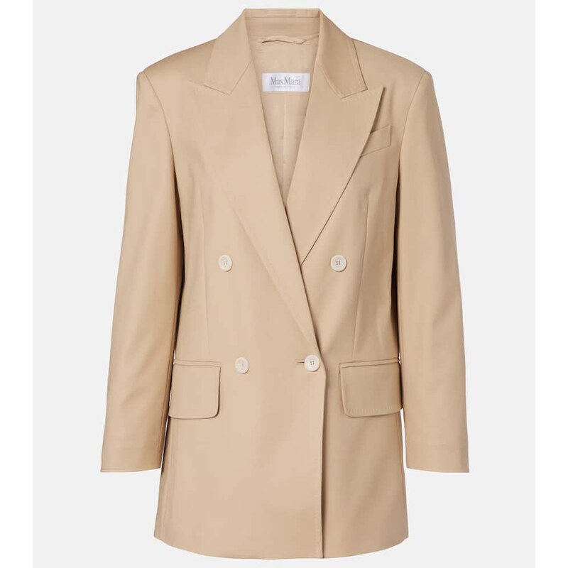 Max Mara Suez double-breasted cotton-blend blazer
