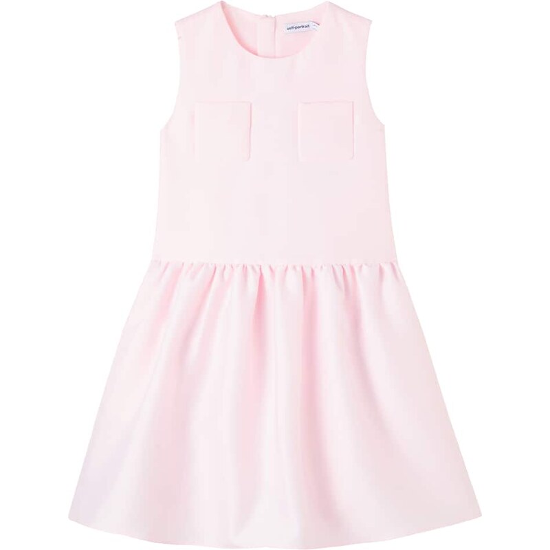 Self-Portrait Kids Taffeta-trimmed dress