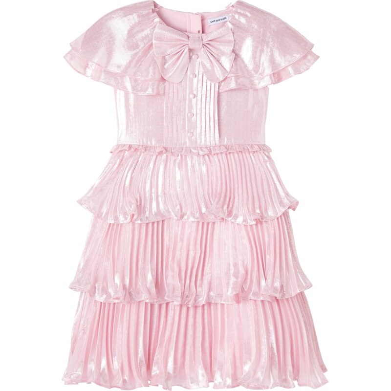 Self-Portrait Kids Tiered silk-blend dress