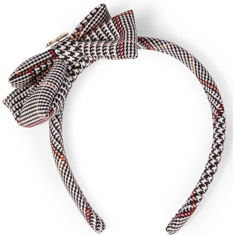 Self-Portrait Kids Checked bow headband