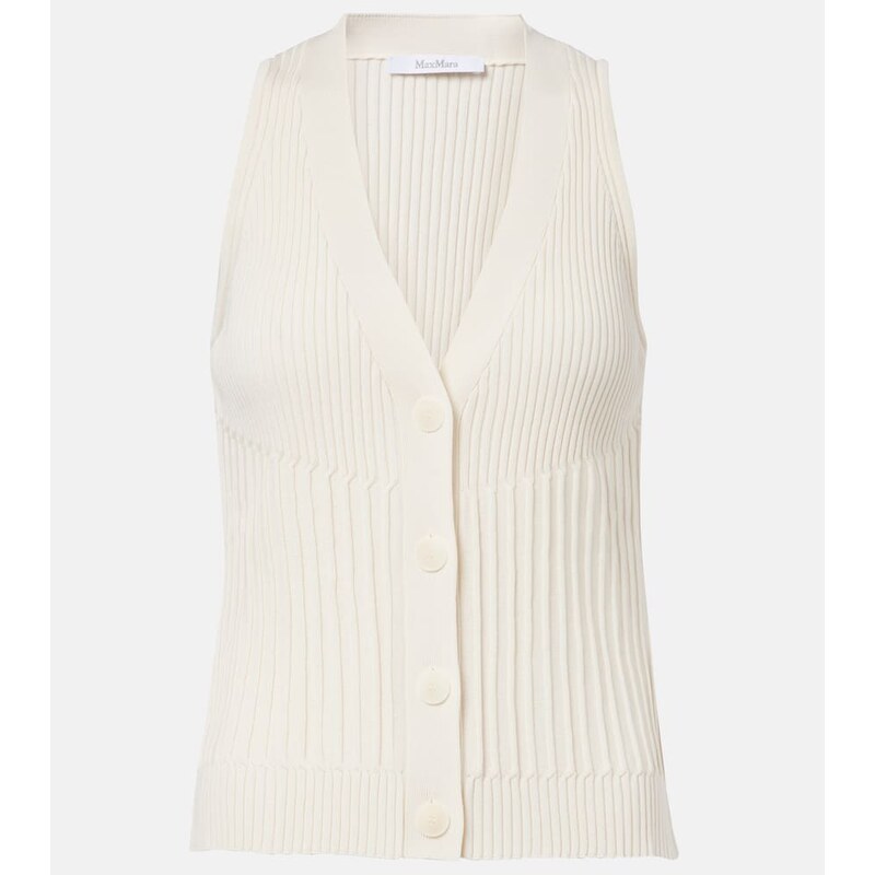 Max Mara Bimba ribbed-knit cotton-blend vest