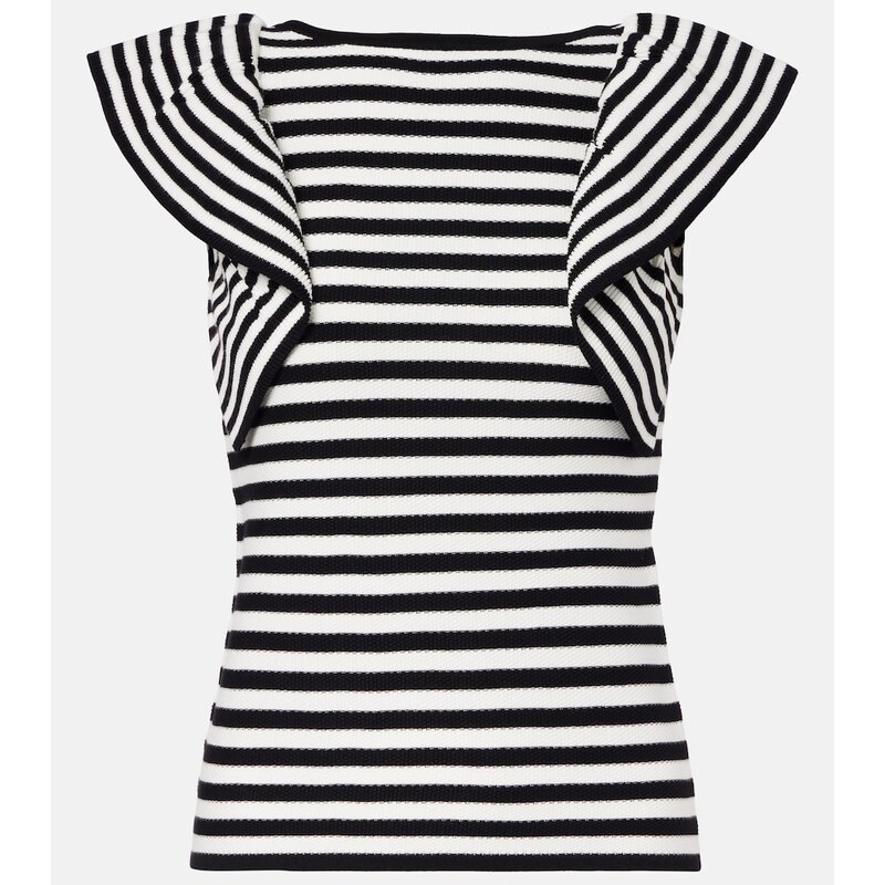 Max Mara Vieste ruffled striped top