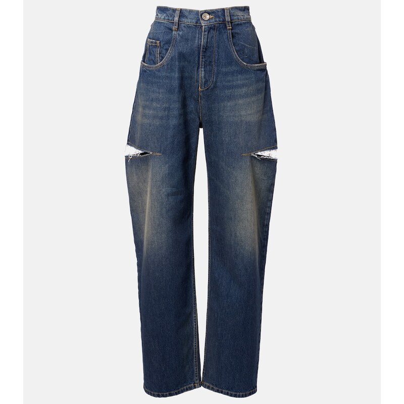 Maison Margiela Distressed barrel-leg jeans
